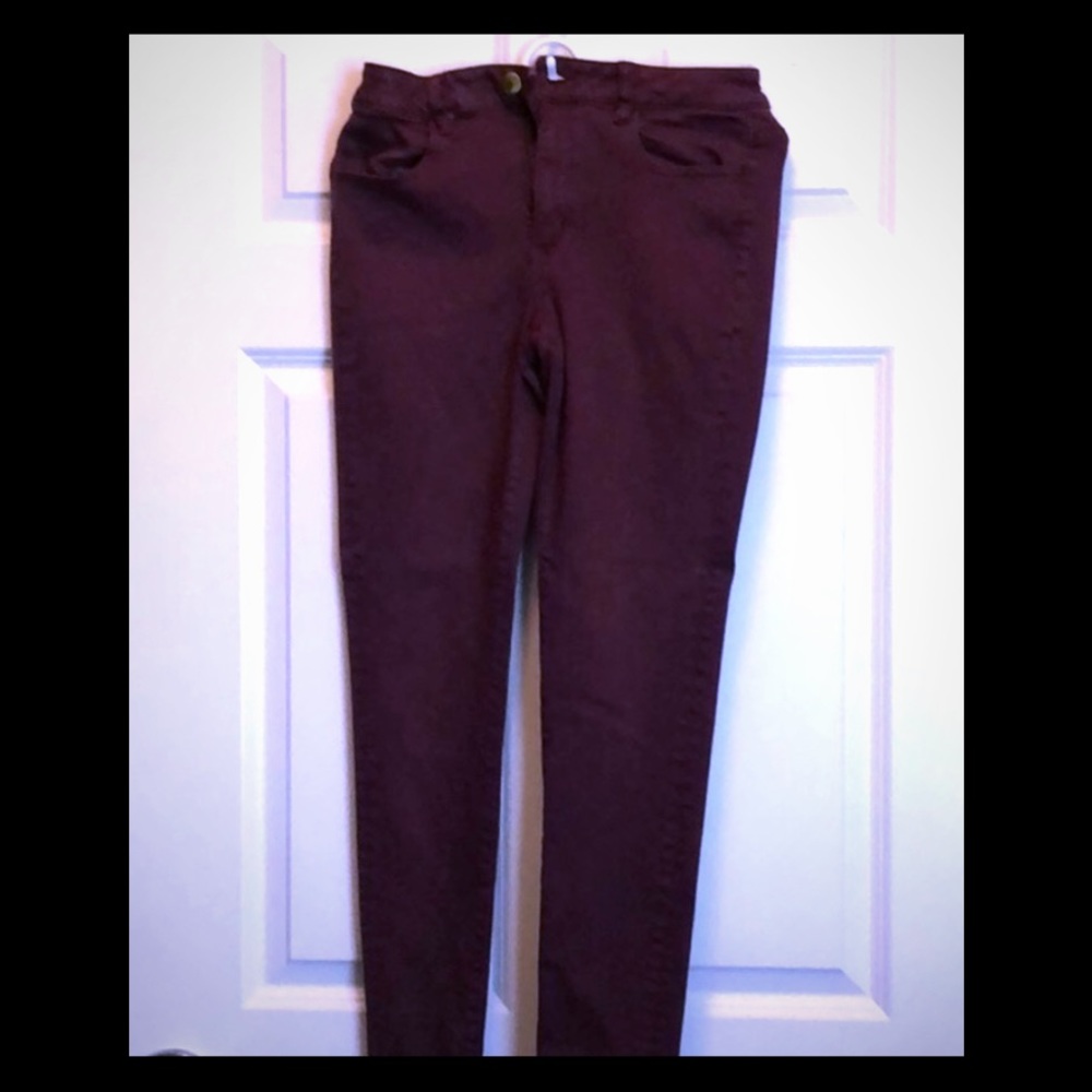 American Eagle Outfitters Burgundy Jeggings